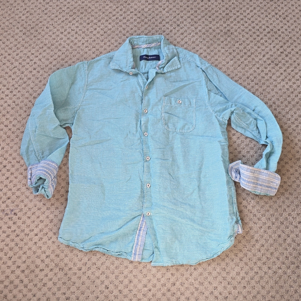 Tommy bahama linen and tencel button down